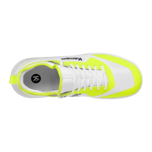 BUTY KOURTFLY JUNIOR KEMPA - biały/neonowy żółty 