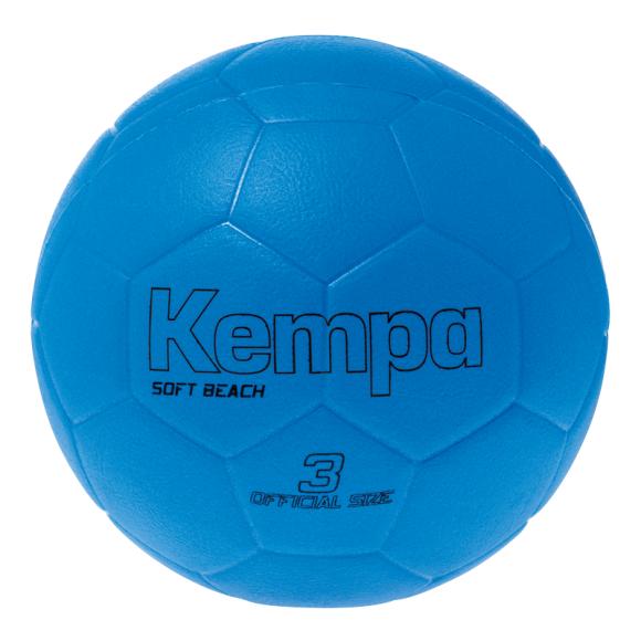 PIŁKA DO PIŁKI RĘCZNEJ PLAŻOWEJ SOFT KEMPA - neonowy niebieski