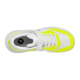 BUTY KOURTFLY KIDS KEMPA  biały/neonowy żółty