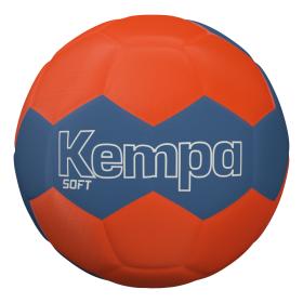 PIŁKA DO PIŁKI RĘCZNEJ SOFT KEMPA  zimny szary/neonowy pomarańczowy