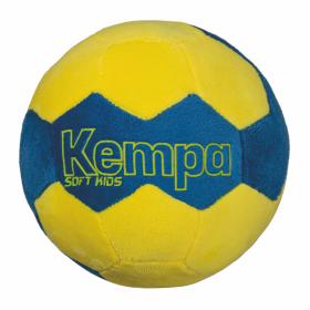 PIŁKA DO PIŁKI RĘCZNEJ SOFT KIDS KEMPA  niebieski/neonowy żółty